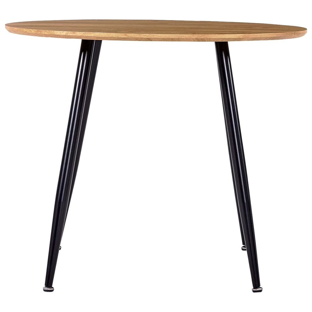 Dining Table Oak and Black 90x73.5 cm MDF