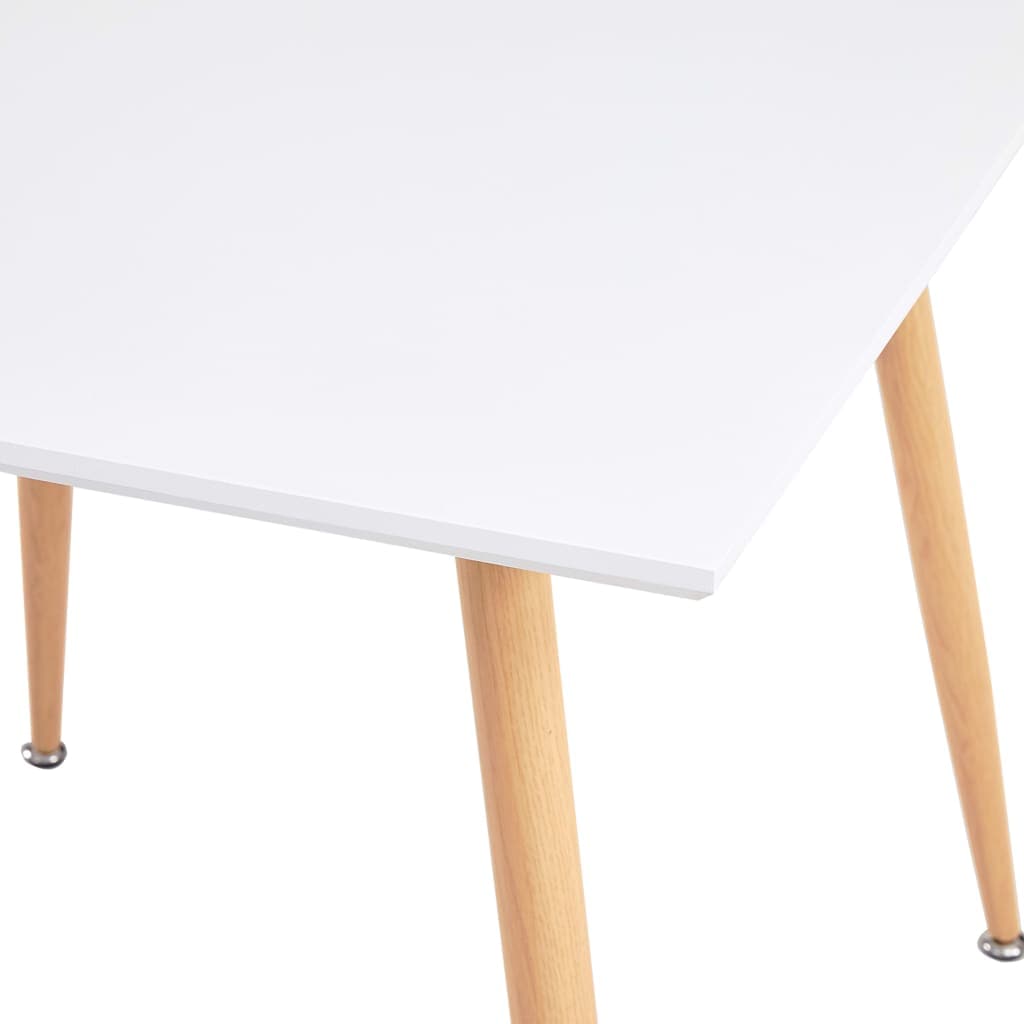Dining Table White and Oak 80.5x80.5x73 cm MDF