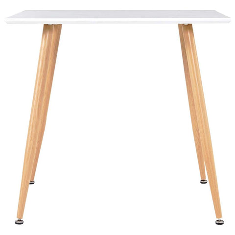 Dining Table White and Oak  MDF