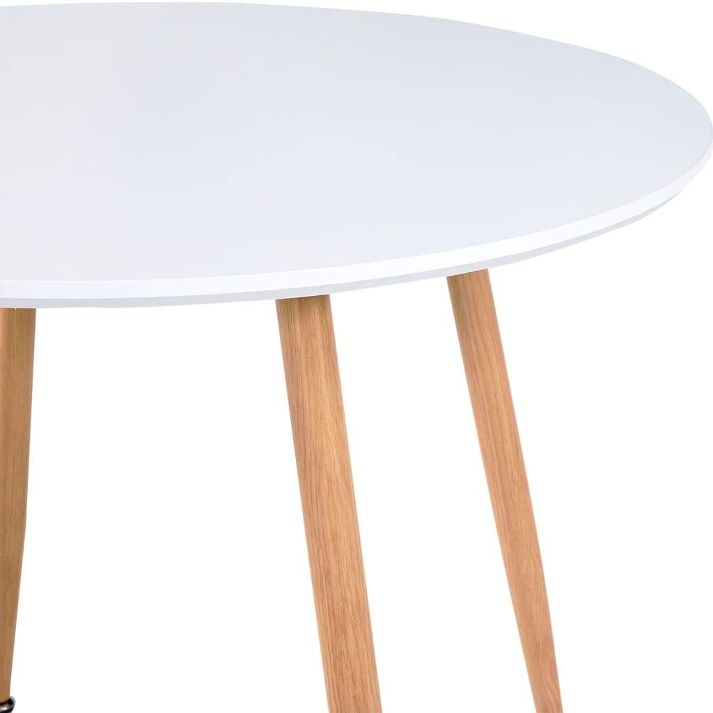 Dining Table White and Oak 90x73.5 cm MDF