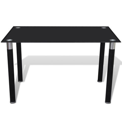 Dining Table With Glass Top Black