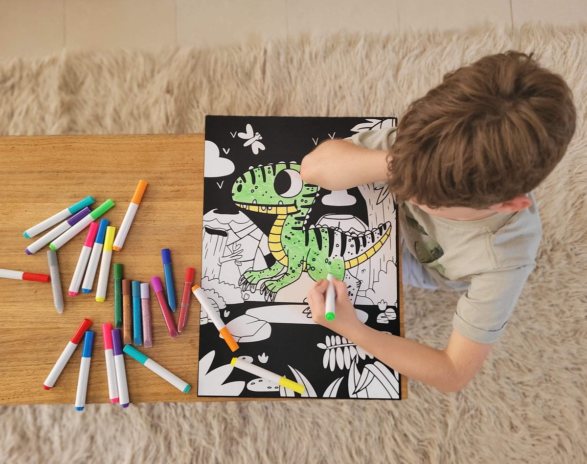 Dinosaur Velvet Colouring Craft Kit on Afterpay ZipPay LayBuy