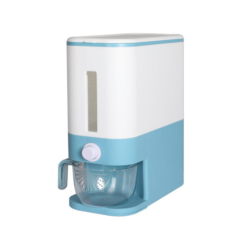 Dispenser Auto Grain Storage Box Food Flour Container 12L Blue