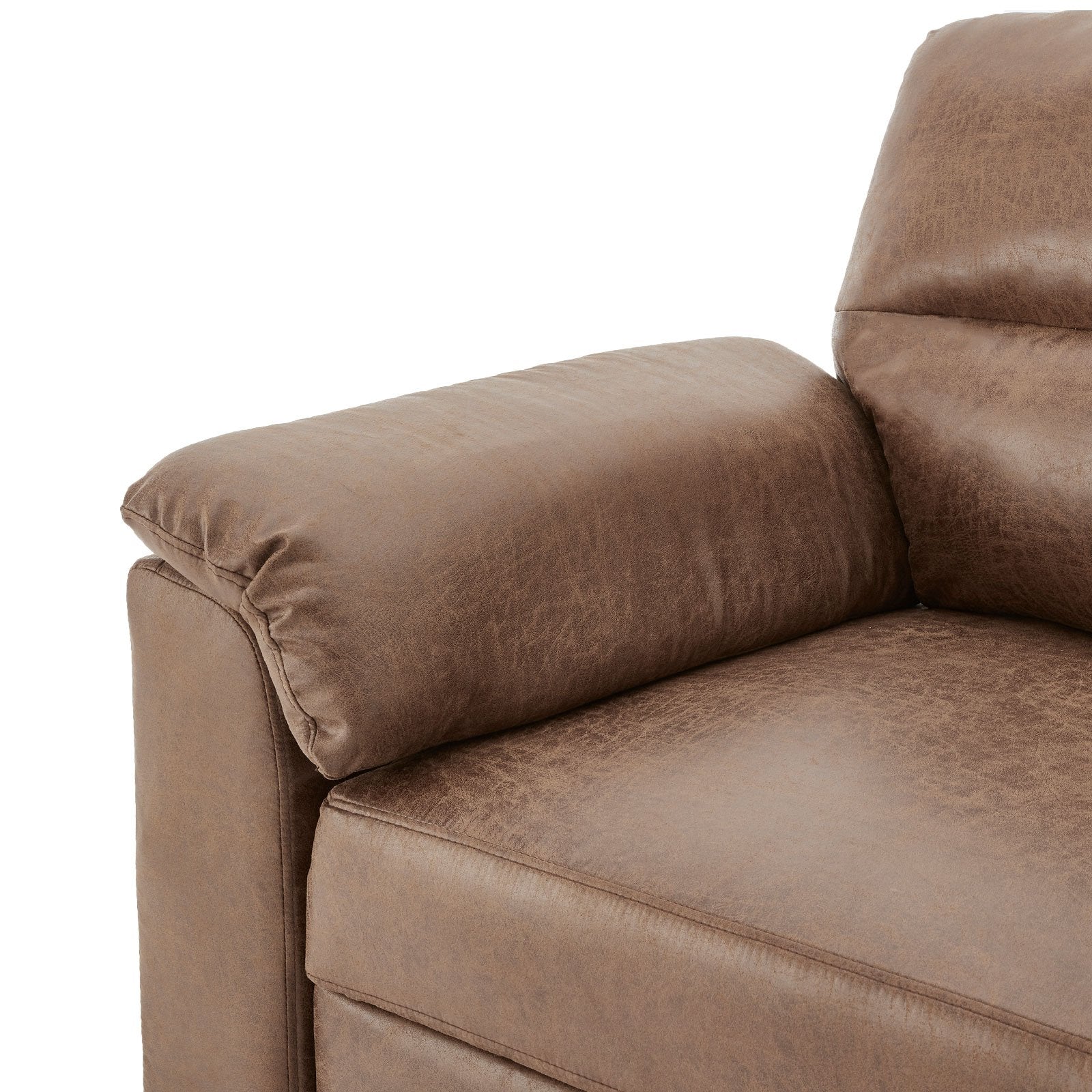 indoor furniture Distressed Fabric Sofa Bed Couch Lounge - Brown