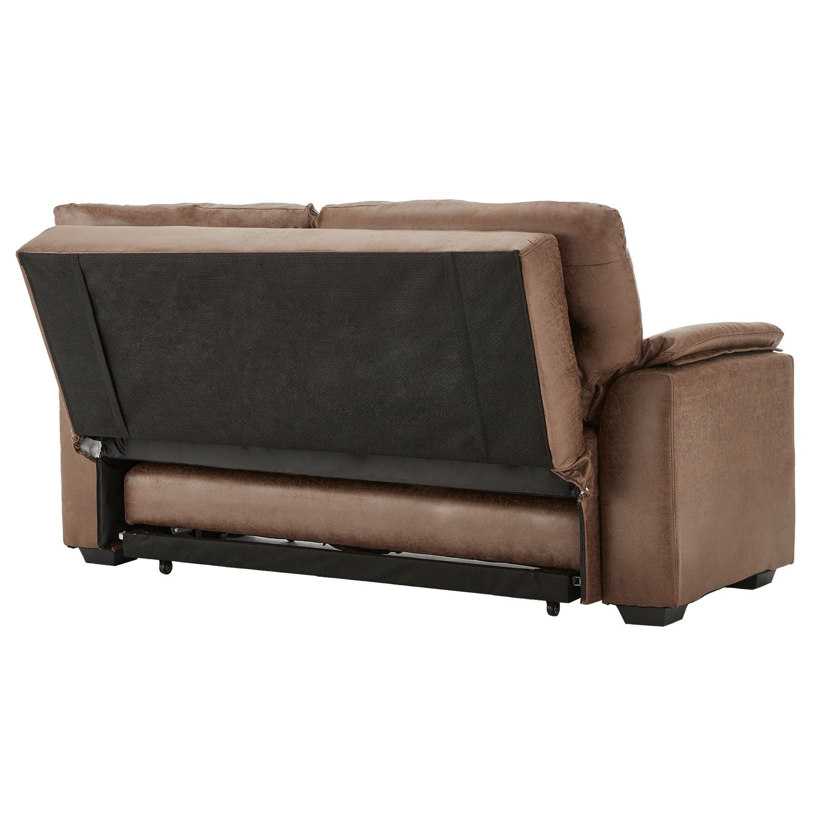 indoor furniture Distressed Fabric Sofa Bed Couch Lounge - Brown