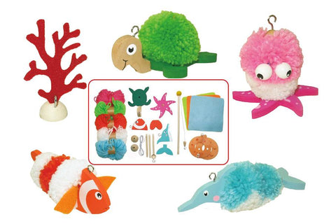 toys for infant Diy Crafts-Fish Pom Pom Set