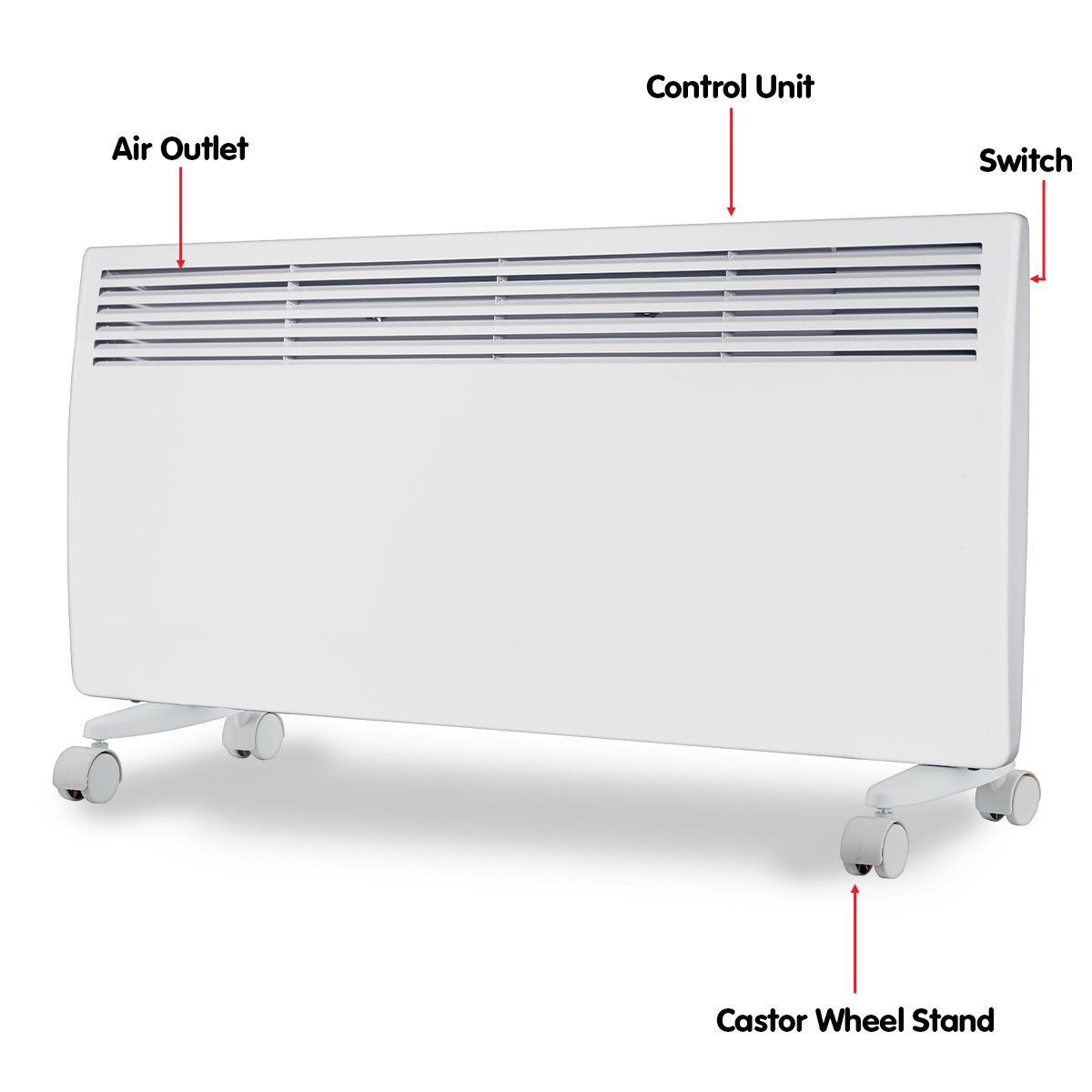 homewares Dm-24wt 2400w electric panel heater