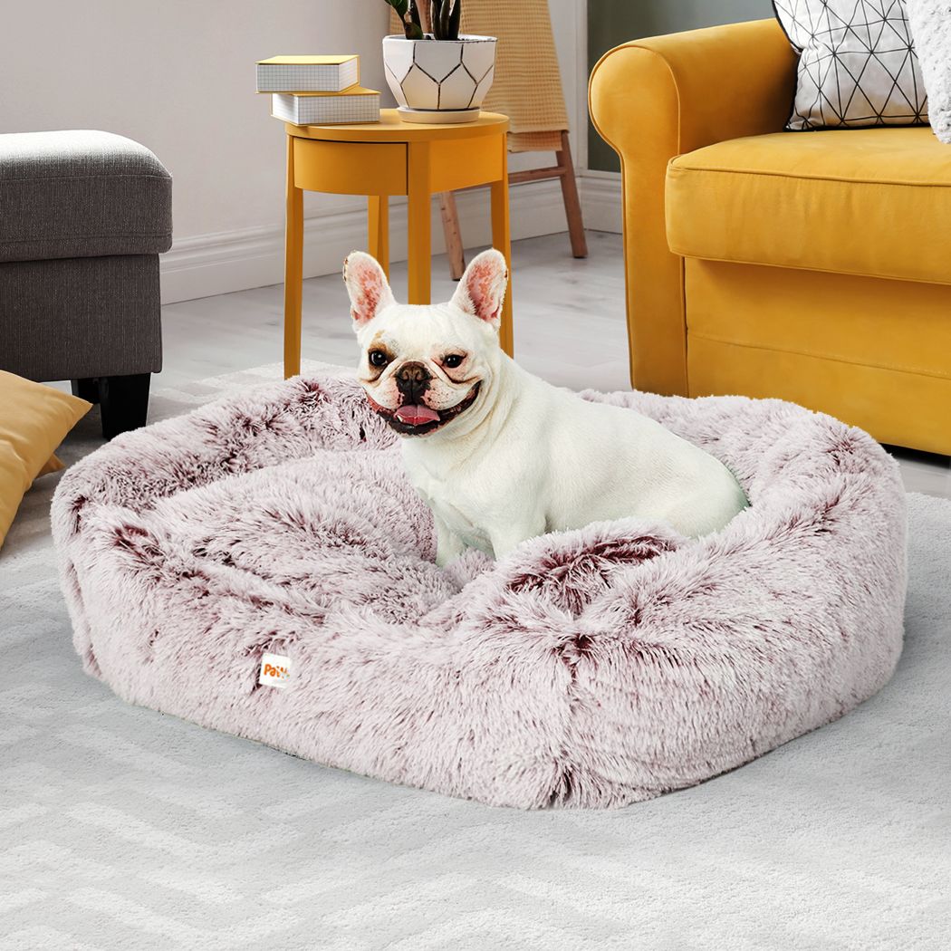 Dog Calming Bed Sleeping Kennel Soft Plush Comfy Memory Foam S