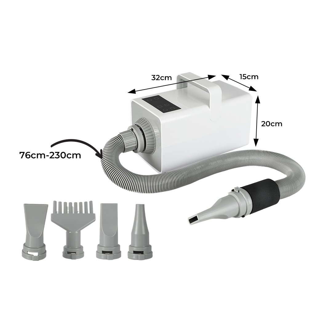 Pet Products Dog Cat Pet Hair Dryer Grooming Blow Speed Hairdryer Blower Heater Blaster White