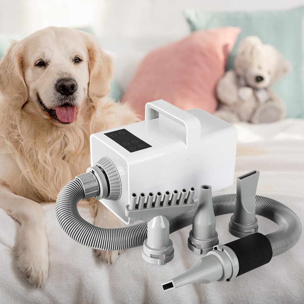 Pet Products Dog Cat Pet Hair Dryer Grooming Blow Speed Hairdryer Blower Heater Blaster White