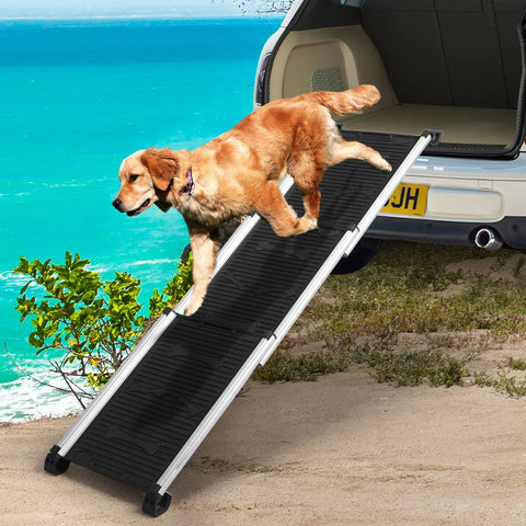 Pet Products Dog Ramp Pet Stairs Steps Ramps Ladder Foldable Portable Aluminum Non-slip