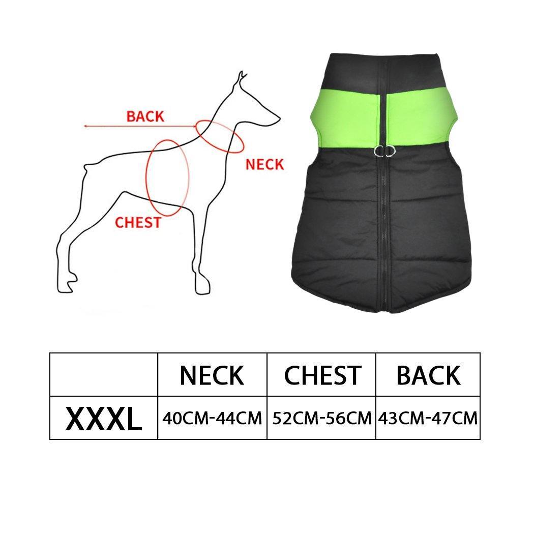 pet products Dog Winter Jacket 3Xl Green