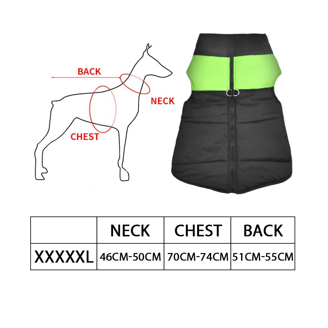 pet products Dog Winter Jacket 5Xl Green
