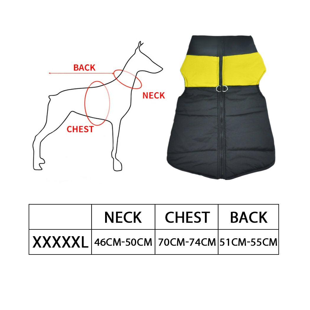 pet products Dog Winter Jacket 5Xl Yellow