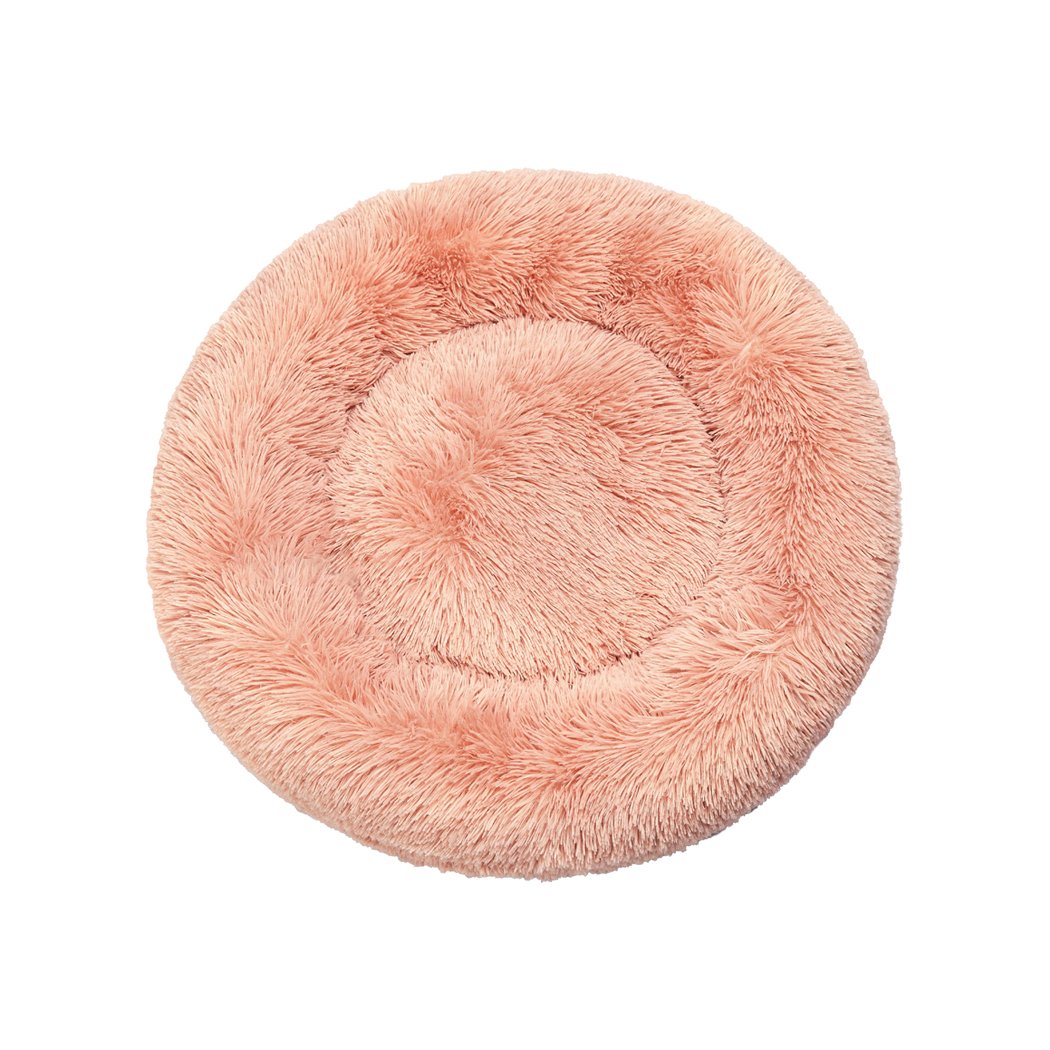 Pet Products Donut-shaped Pet Bed Deep Sleeping Pink L