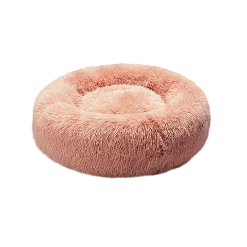 Pet Products Donut-shaped Pet Bed Deep Sleeping Pink M