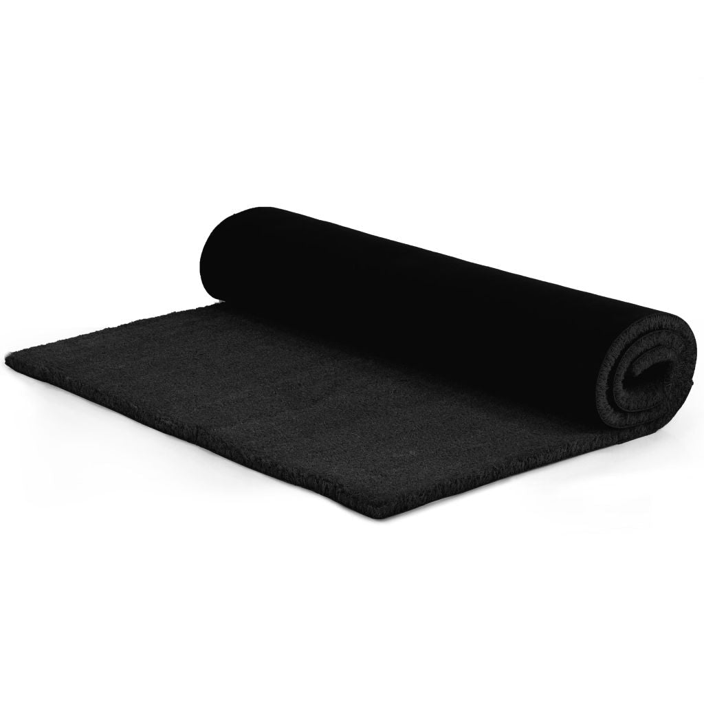 Doormat Coir 17 mm 100x100 cm Black