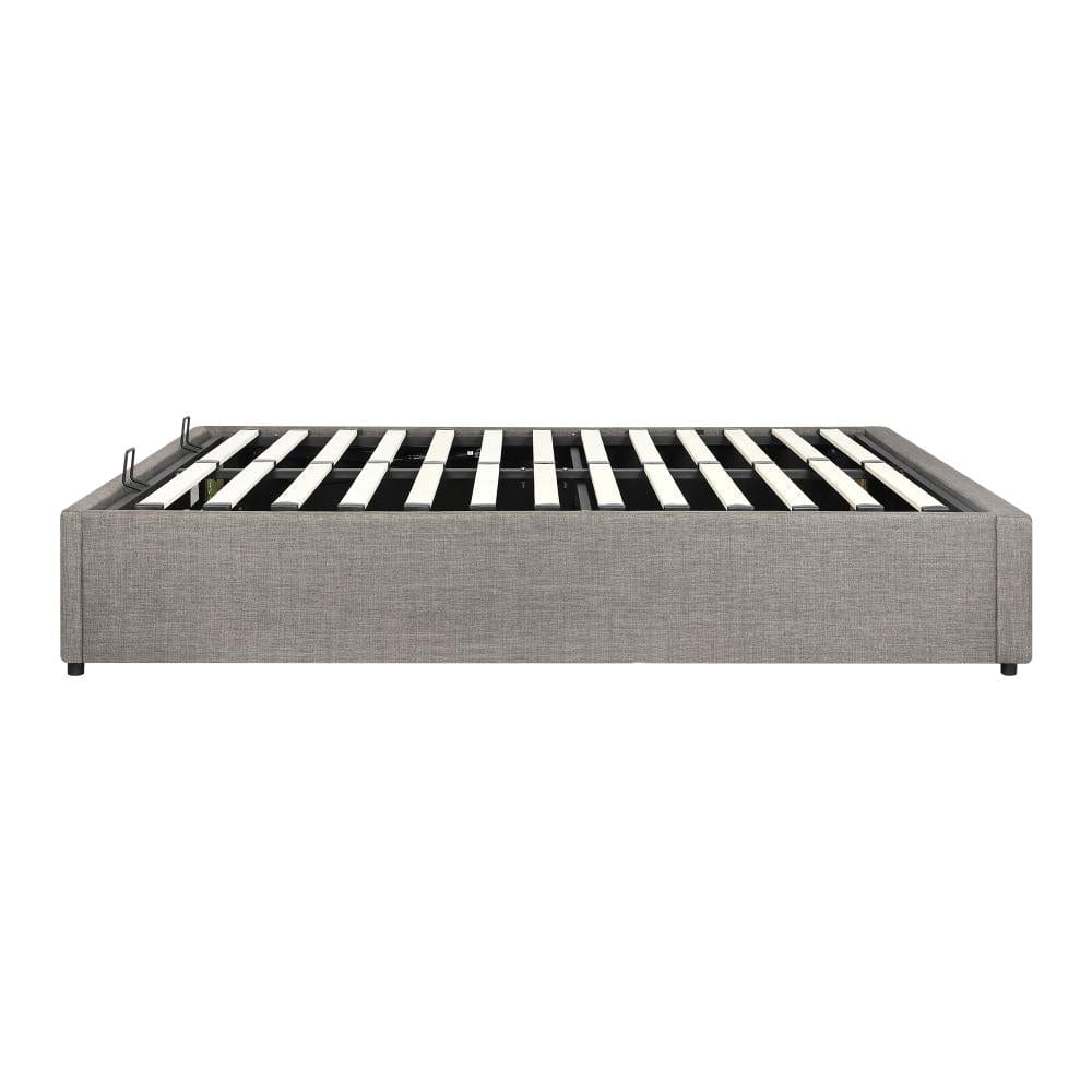 Double Bed Frame Mattress Base with Lift Gas Beige