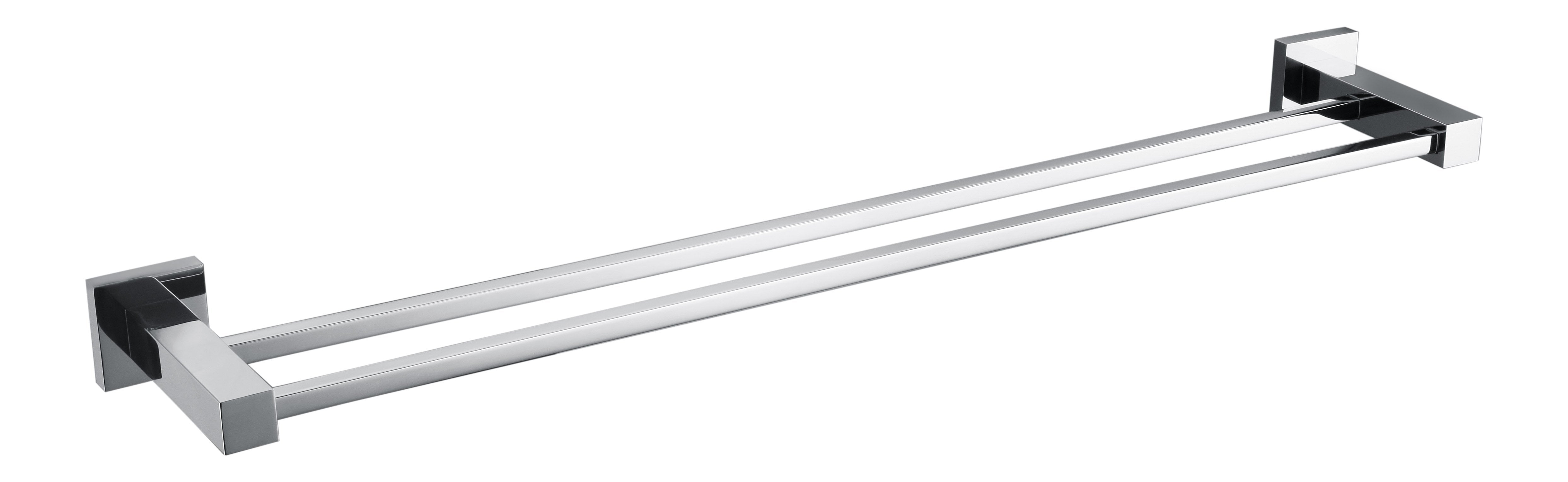 Bathroom Accessories Double Classic Chrome Towel Bar Rail Bathroom