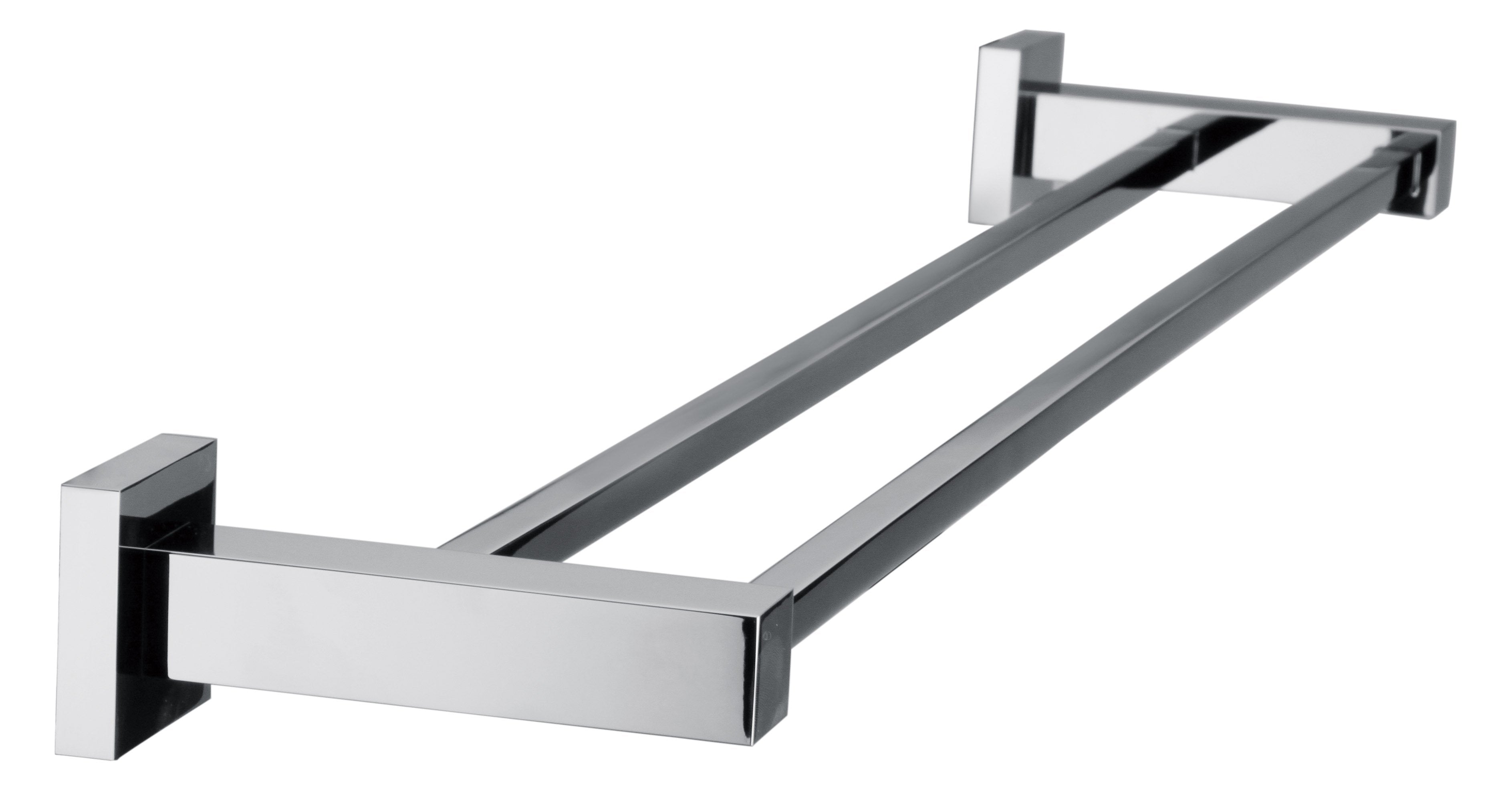 Bathroom Accessories Double Classic Chrome Towel Bar Rail Bathroom