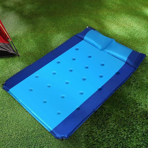 outdoor living Double Sleeping Mat Air Bed Pad Camping Hiking Pillow