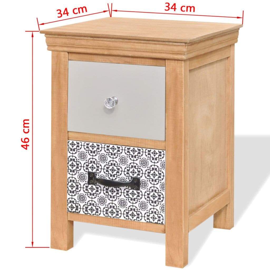 Drawer Cabinet 34x34x46 cm Solid Wood