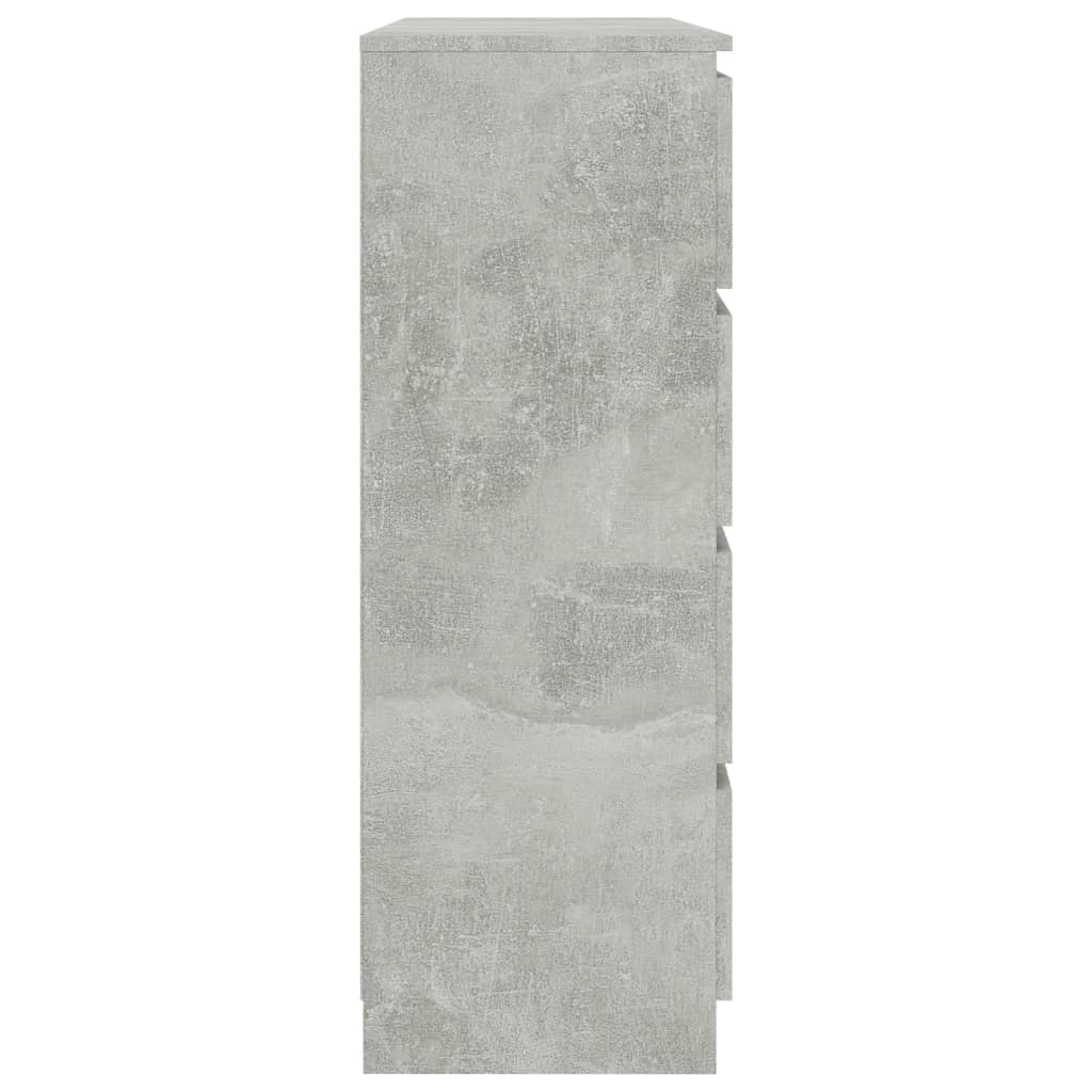 Drawer Sideboard Concrete Grey 120x35x97 cm Chipboard