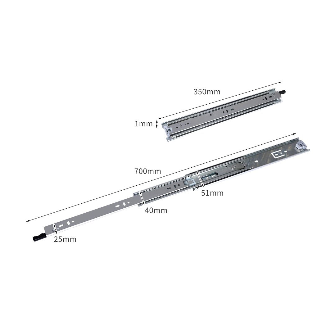 Drawer Slides Drawer Slides Bearing Pair 75KG 14"
