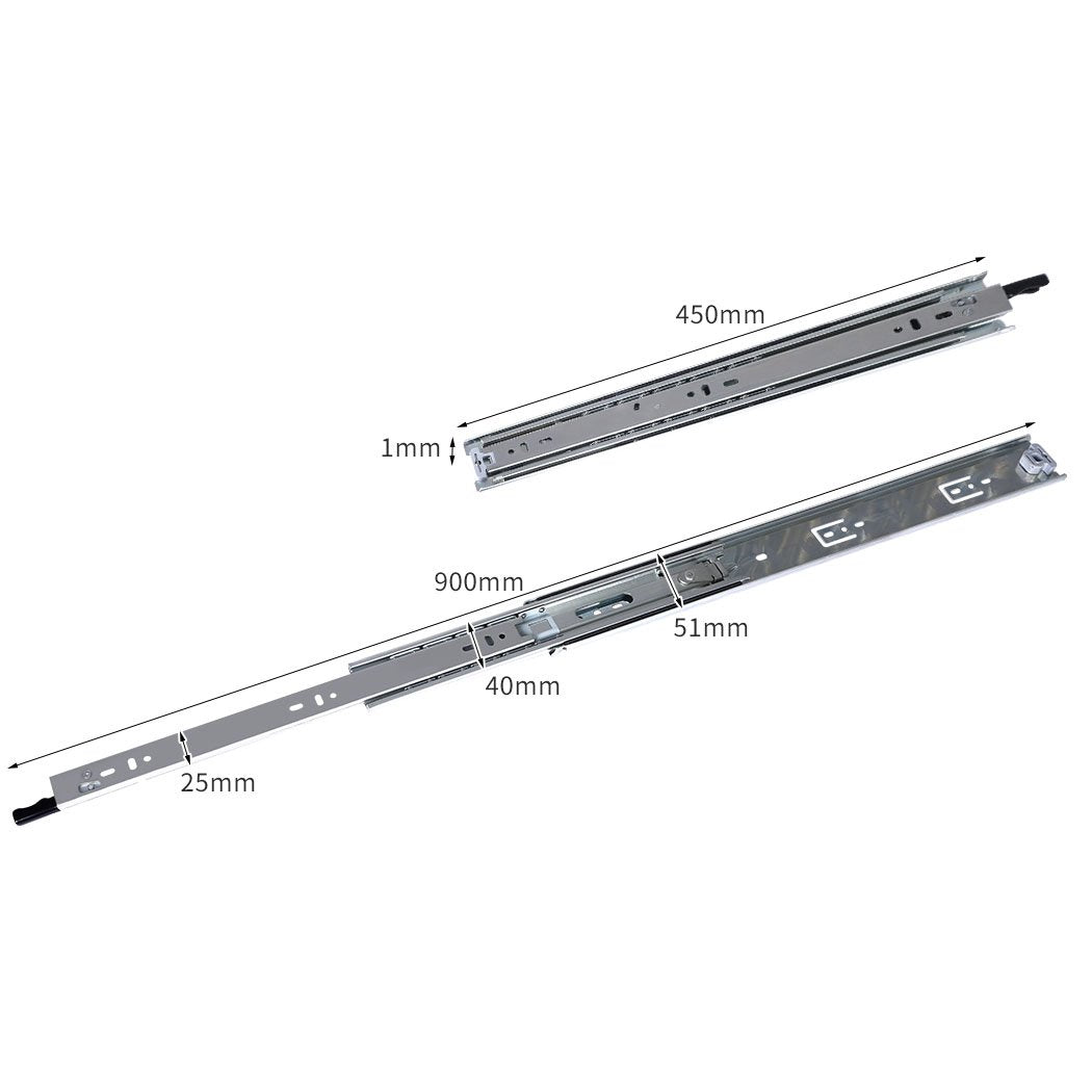 Drawer Slides Drawer Slides Bearing Pair 75KG 18"