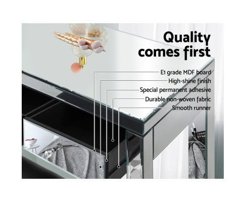 Dressing Table Set With Mirror Mirrored Furniture Dresser