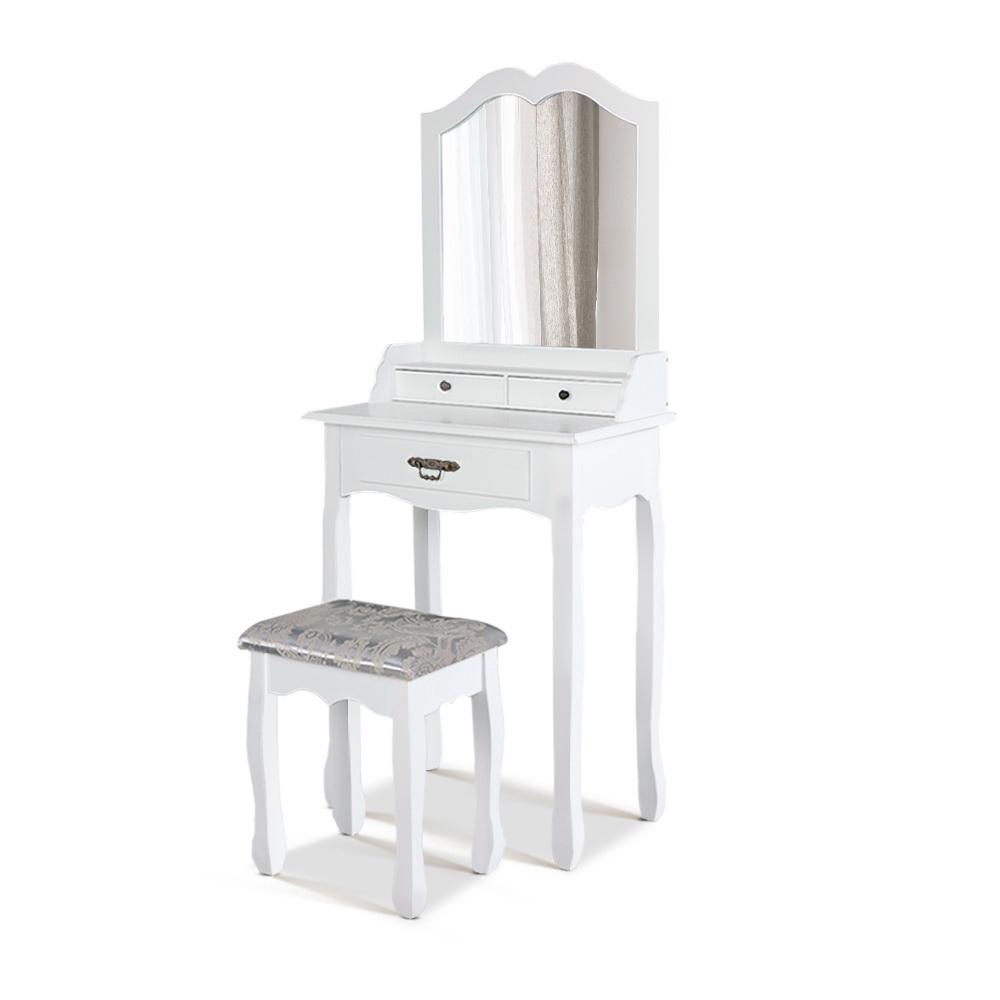 early sale simpledeal Dressing Table Stool Mirror Drawer Makeup Jewellery Cabinet White Desk