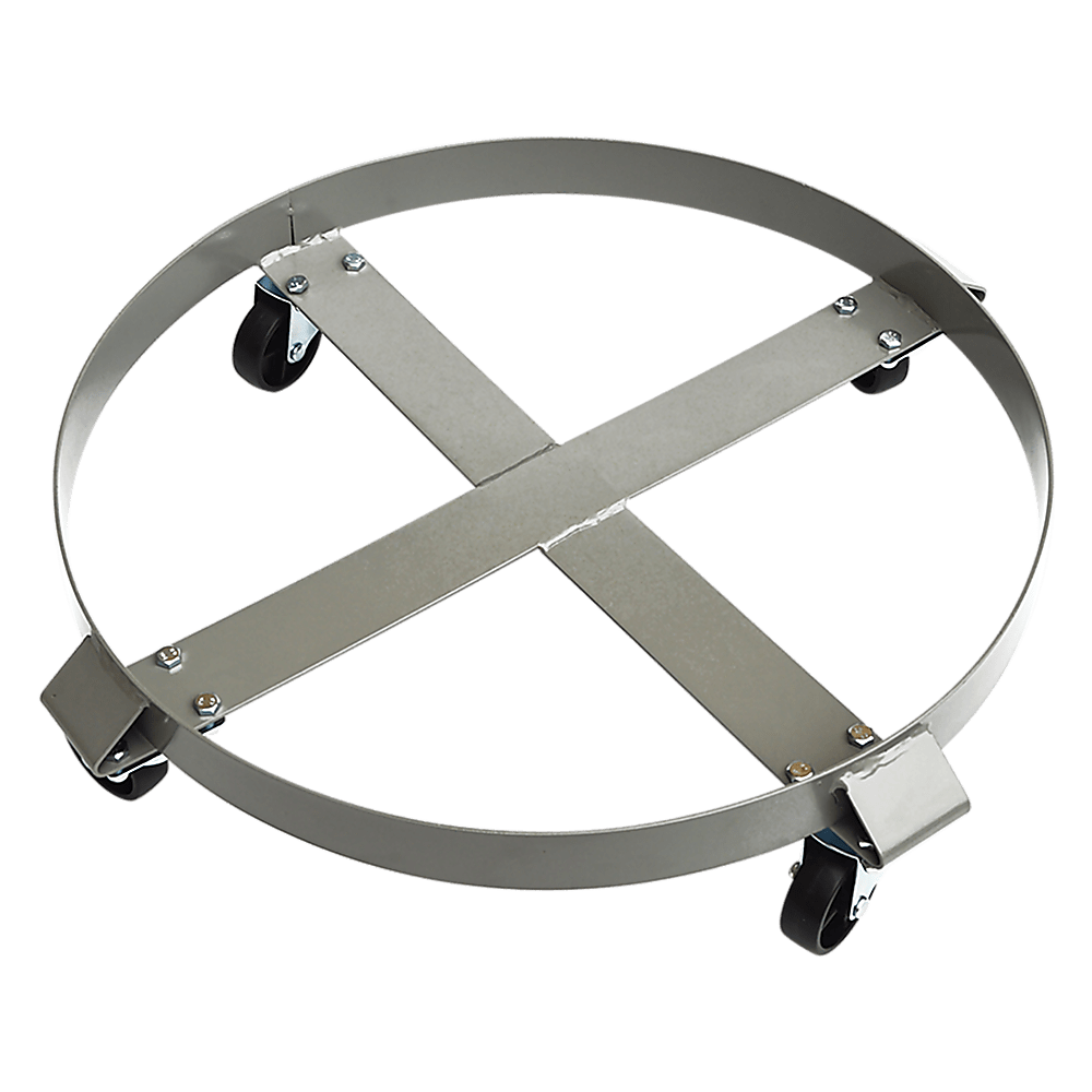 Drum Dolly 450kg 55 Gallon w Swivel Casters Heavy Duty Steel Frame Non Tipping