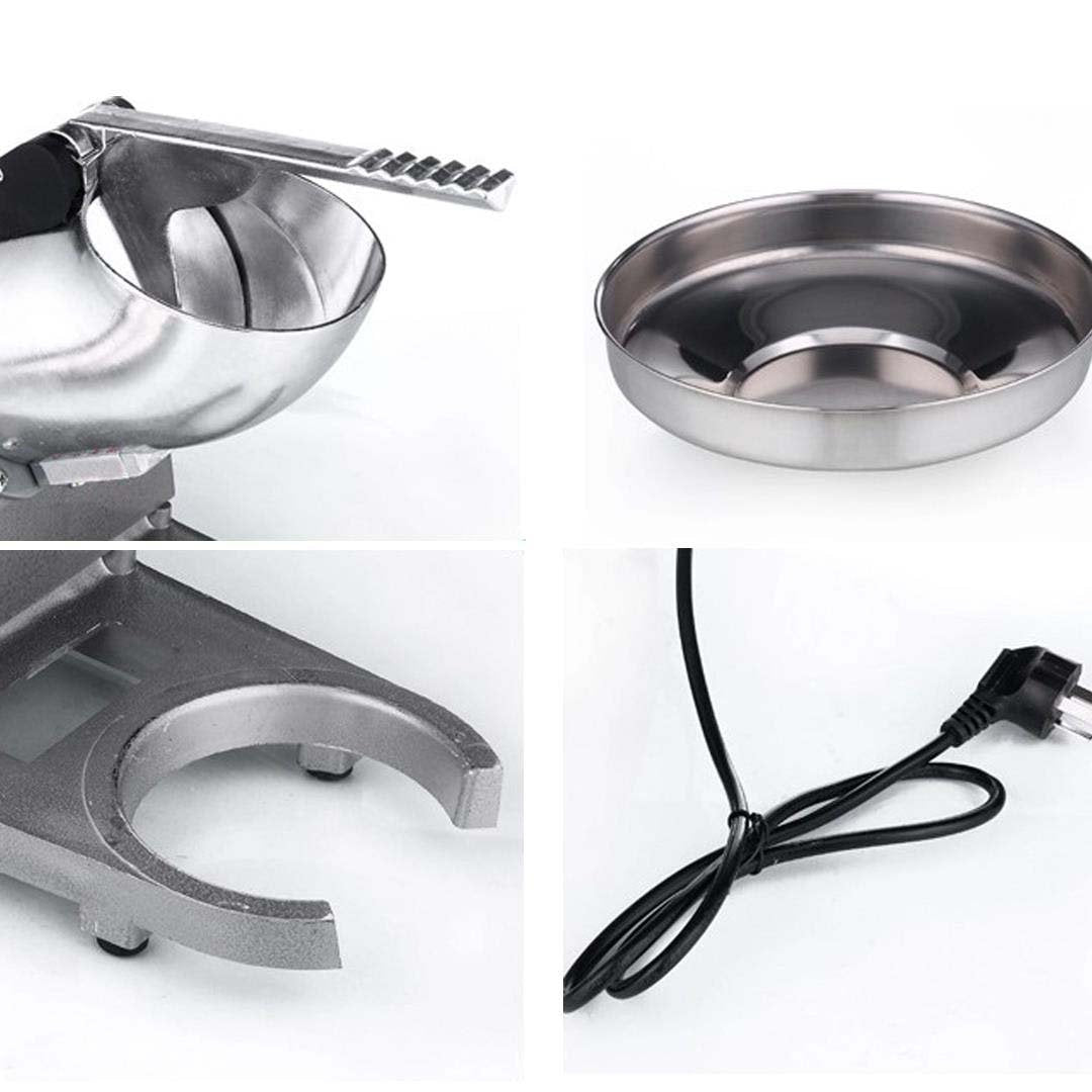 Ice Maker Dual Blade Ice Shaver Electric Stainless Steel Ice Crusher Slicer Machine Commercial