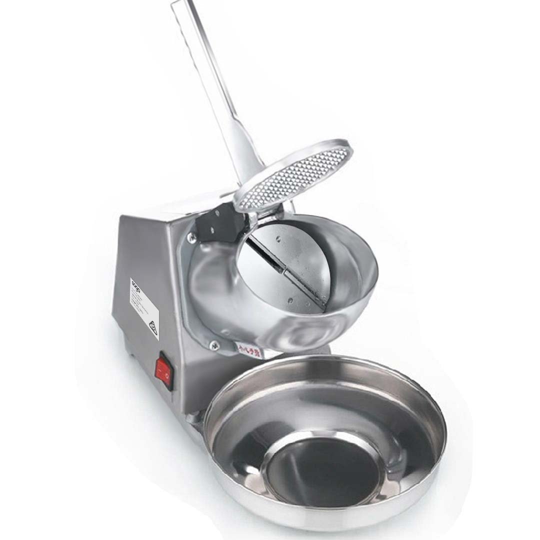 Ice Maker Dual Blade Ice Shaver Electric Stainless Steel Ice Crusher Slicer Machine Commercial
