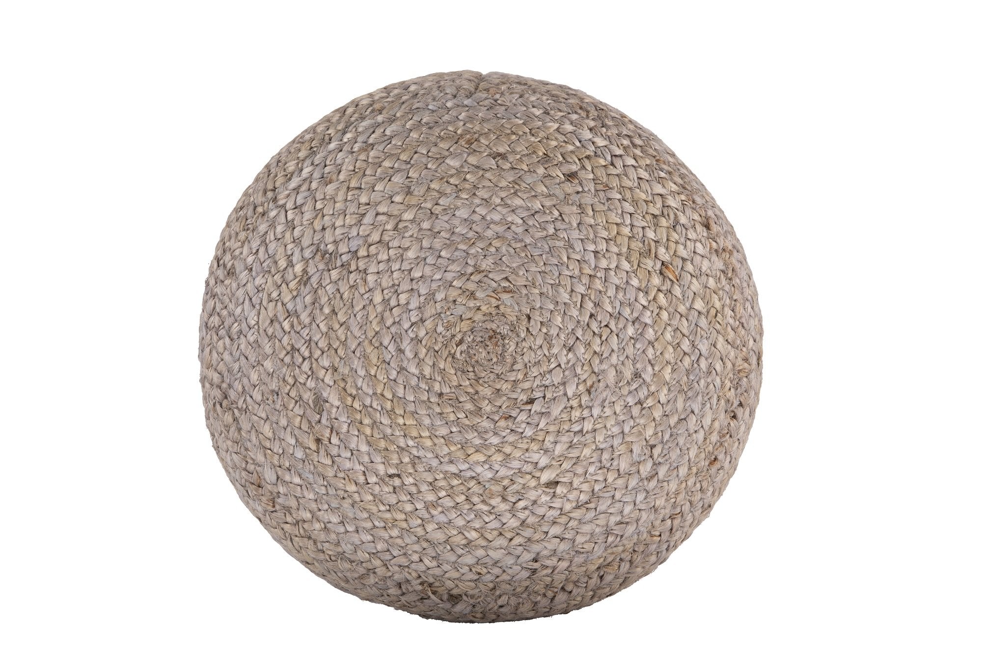 Dual Color Jute Pouf NAT/ GREY