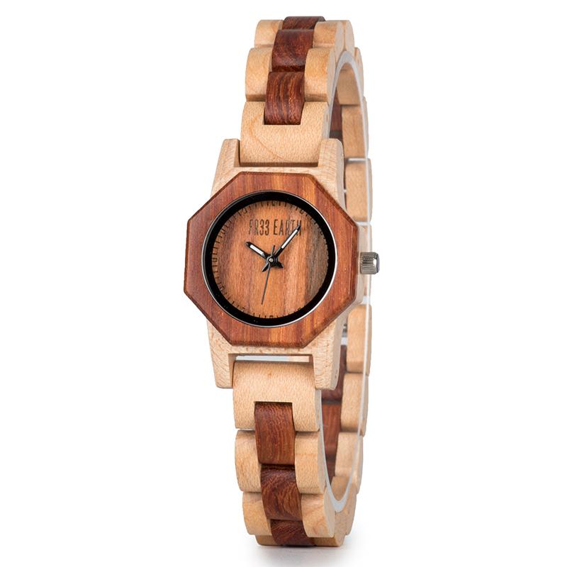 Dual coloured Okta wooden watch
