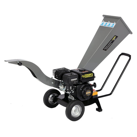 Ducar 7Hp Wood Chipper Shredder Mulcher Grinder Petrol Silver