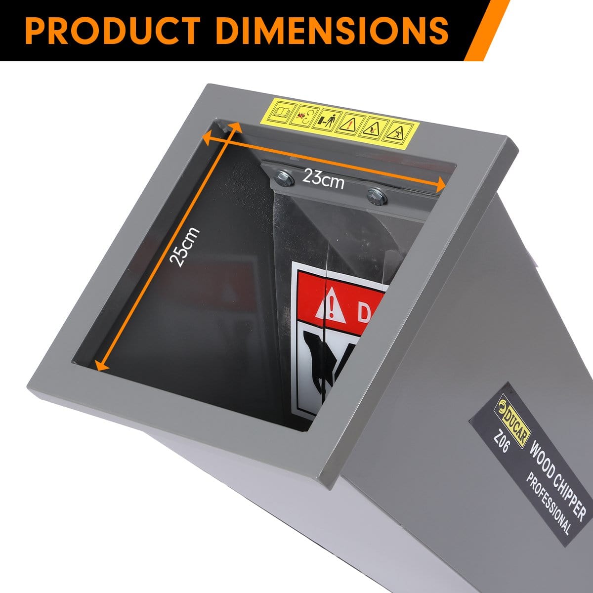 Ducar 7Hp Wood Chipper Shredder Mulcher Grinder Petrol Silver