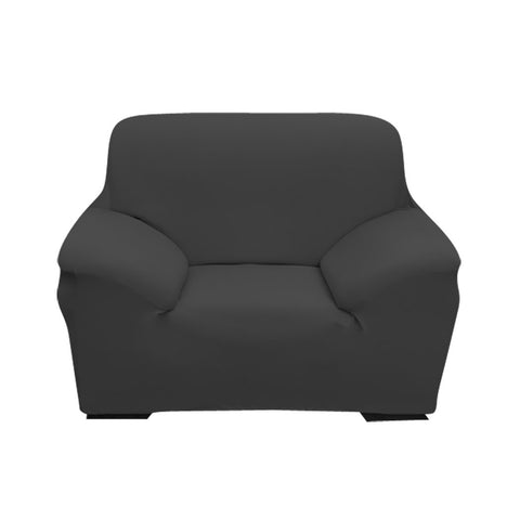 Easy Fit Stretch Couch Sofa Slipcovers Protectors Covers 1 Seater Black