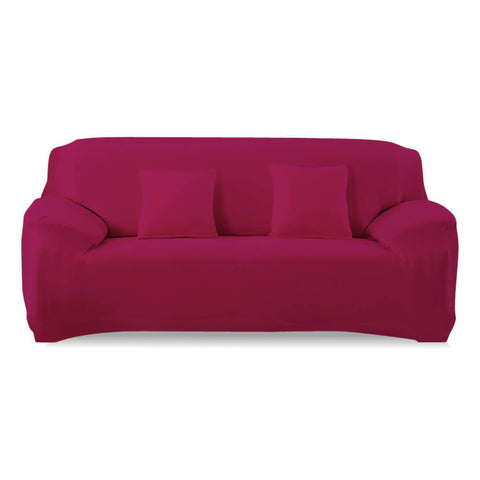 living room Easy Fit Stretch Couch Sofa Slipcovers Protectors Covers 2 Seater Burgundy