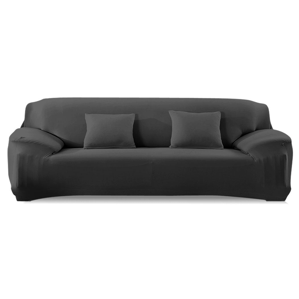 living room Easy Fit Stretch Couch Sofa Slipcovers Protectors Covers 3 Seater Black