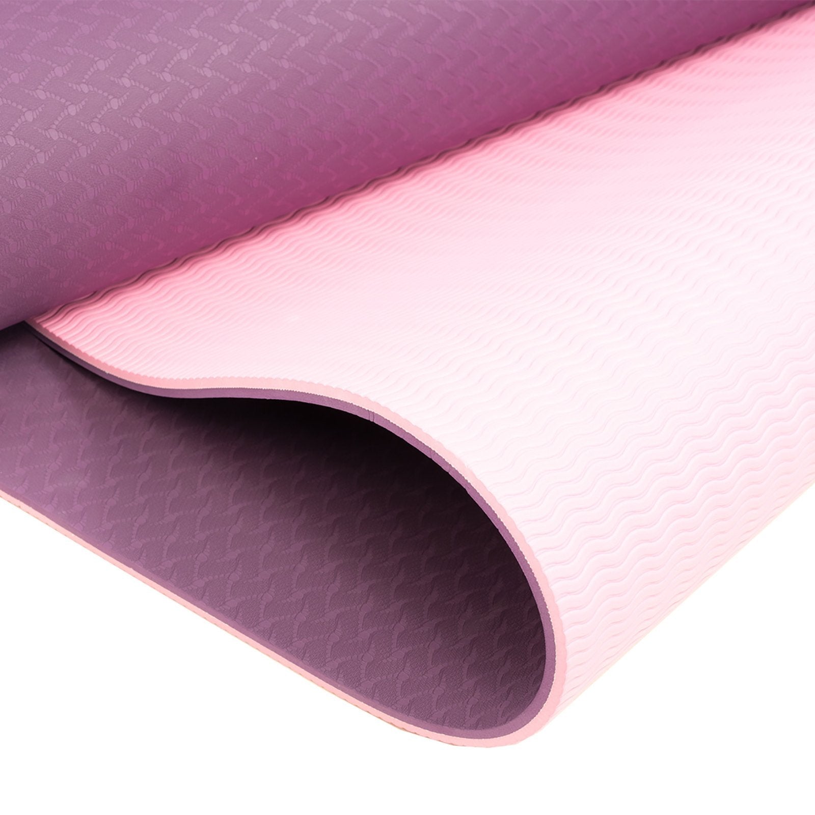 yoga Eco-Friendly TPE Pilates Exercise Yoga Mat 8mm - Dark Purple