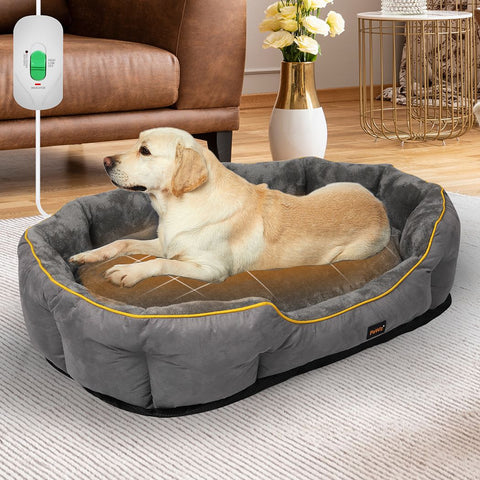 Electric Pet Heater Bed Heated Mat Cat Dog Heat Blanket Removable Cover XL/L