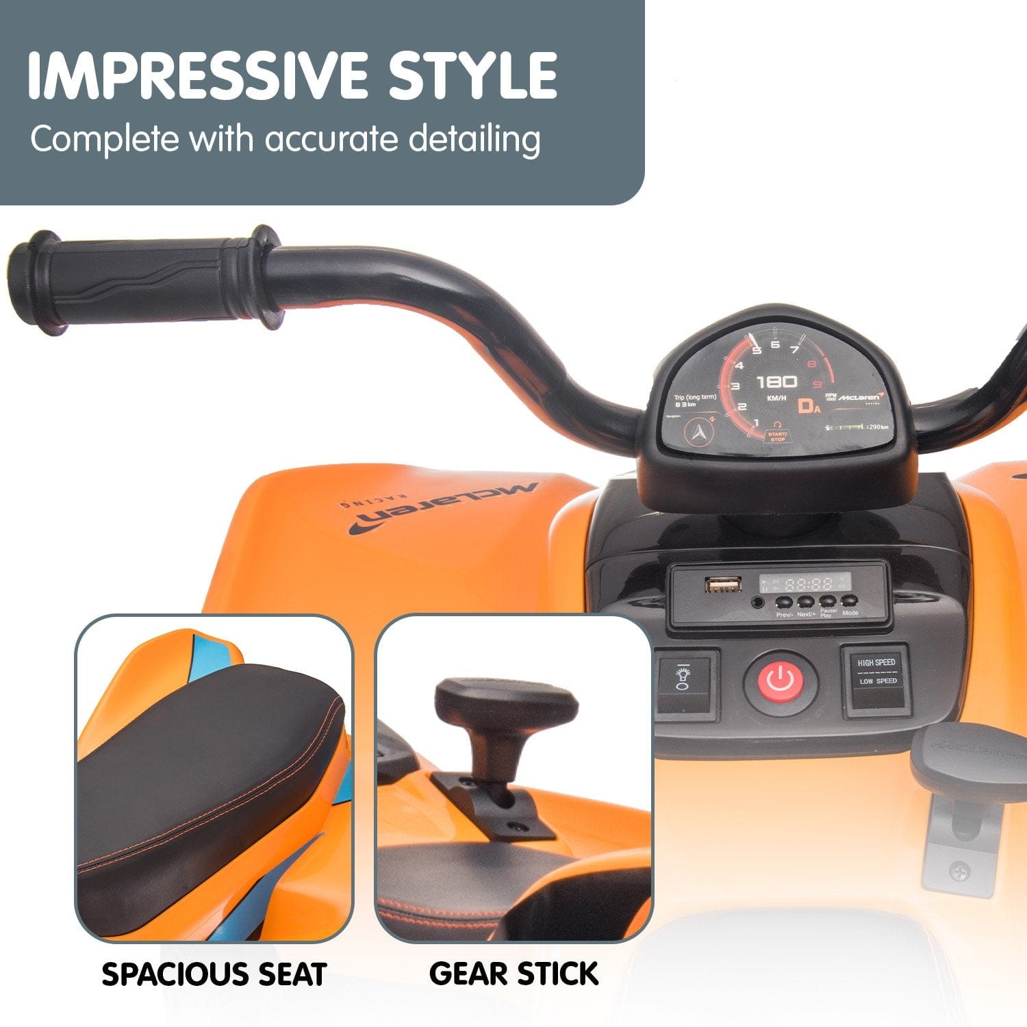 Electric Ride On Car - Orange