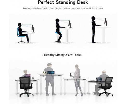 Electric Standing Desk, 100Kg Motorised Height Adjustable Computer Desk, Sit Stand Desk, Home Office (120 X 60 Cm / 47.2 X 23.6 Inch)