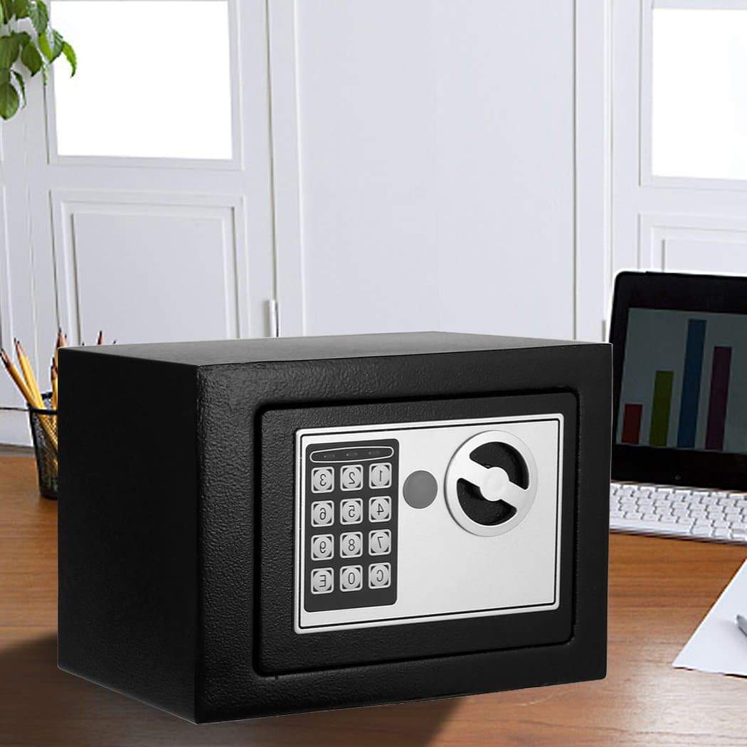 security system Electronic Safe Digital Security Box Home Office Cash Deposit Password 6.4L