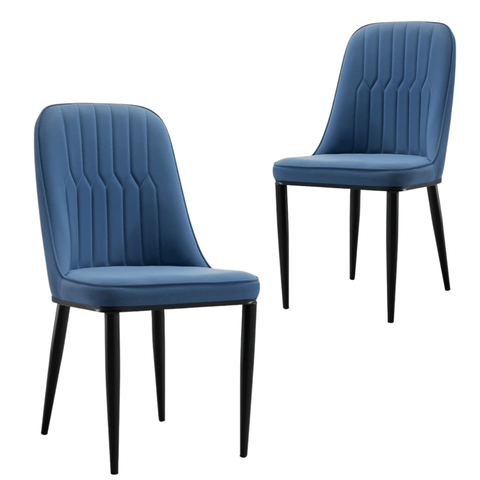 Dining Elegant Classic Design Dining Chair Set of 2-Navy