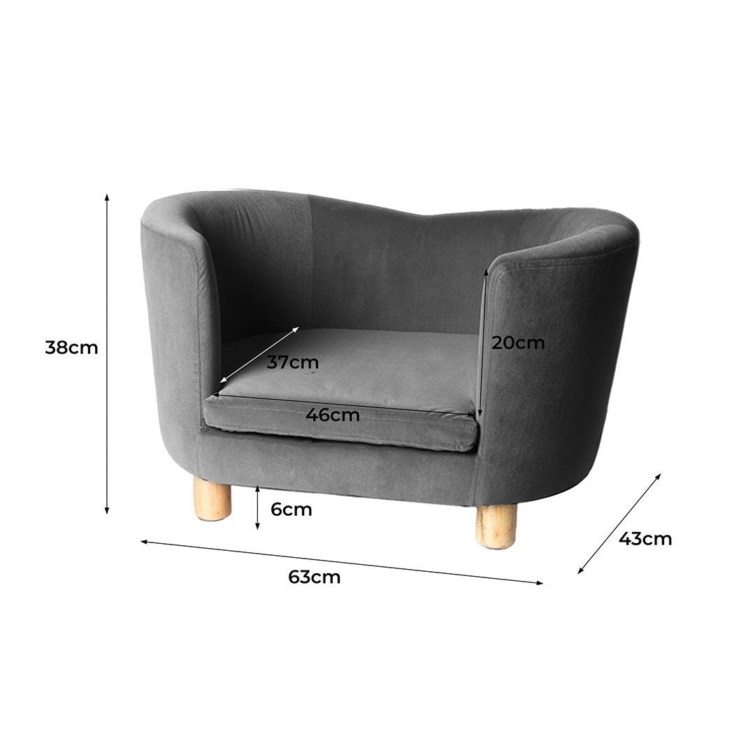 Beds Elevated Anti-slip Kitten Lounge Couch Grey