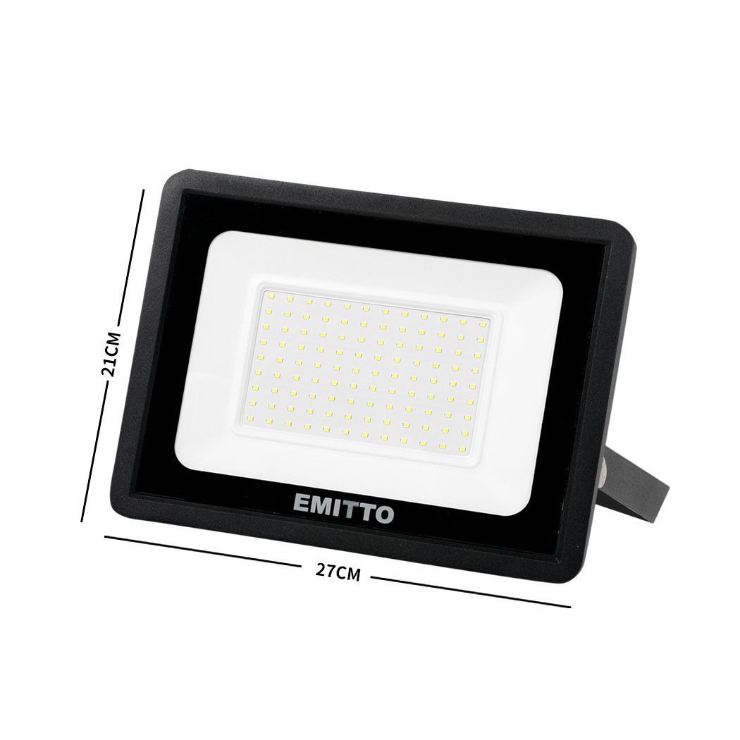 lighting Emitto LED Flood Light 100W Outdoor Floodlights Lamp 220V-240V Cool White