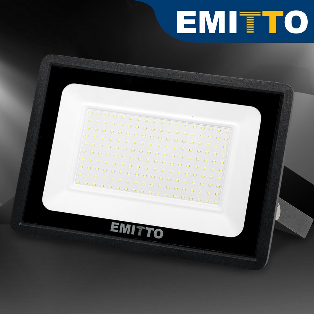 lighting Emitto LED Flood Light 150W Outdoor Floodlights Lamp 220V-240V Cool White